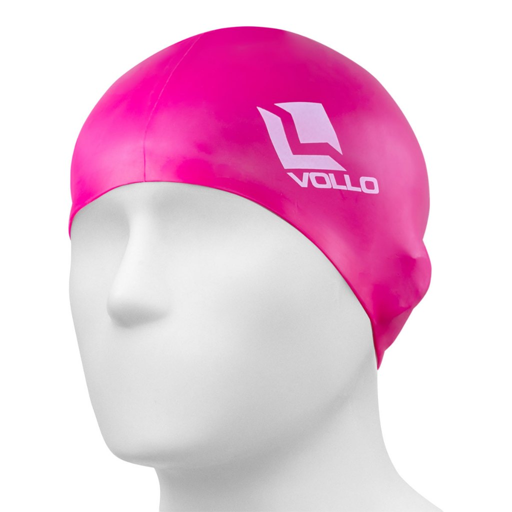 Touca de Natação de Silicone Rosa Vollo