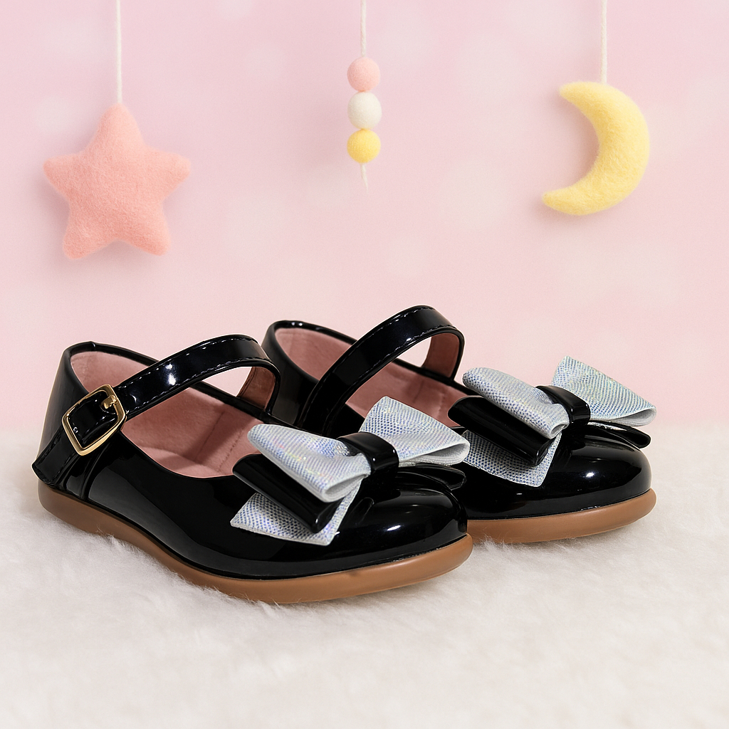 Sapatilha feminina verniz infantil de menina do 20 ao 34 direto da fabrica Preto Branco