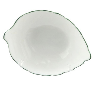 Bowl em vidro opalino com filado verde 200ml D14xA5cm