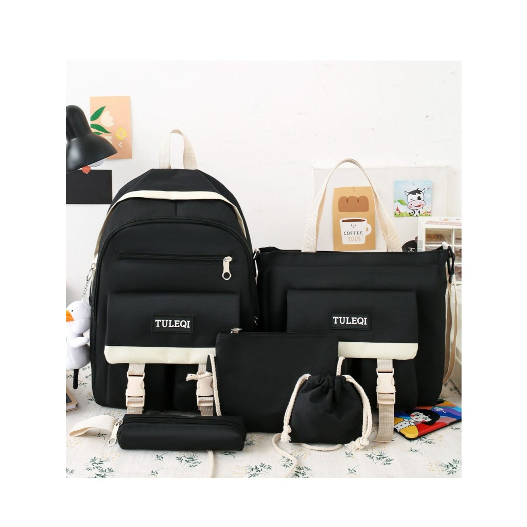 KIT 5 Mochilas de lazer e viagem para adolescentes e meninas estudantil Passeio Coreano Grande Capacidade Com Chaveiro em Oferta na Shopee