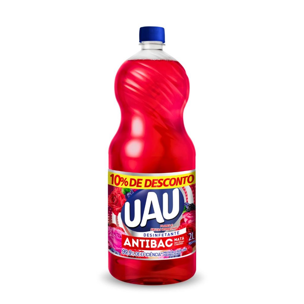Desinfetante Uau Antibac Flores e Frutas Vermelhas 2L - Home & Living