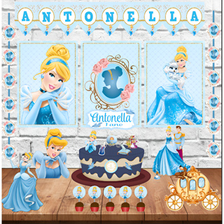Kit Só Um Bolinho Decoração Festa em Casa Tema Cinderela em Oferta na Shopee