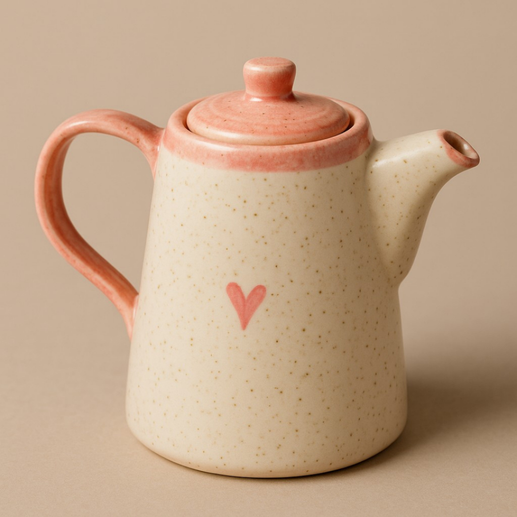 Bule Chaleira em Cerâmica Louça Bule De Café Chaleira 1,2L Grande Com Alça E Tampa