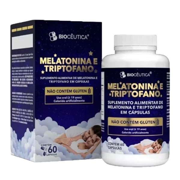 MELATONINA E TRIPTOFANO 60 Cápsulas Biocêutica em Oferta na Shopee