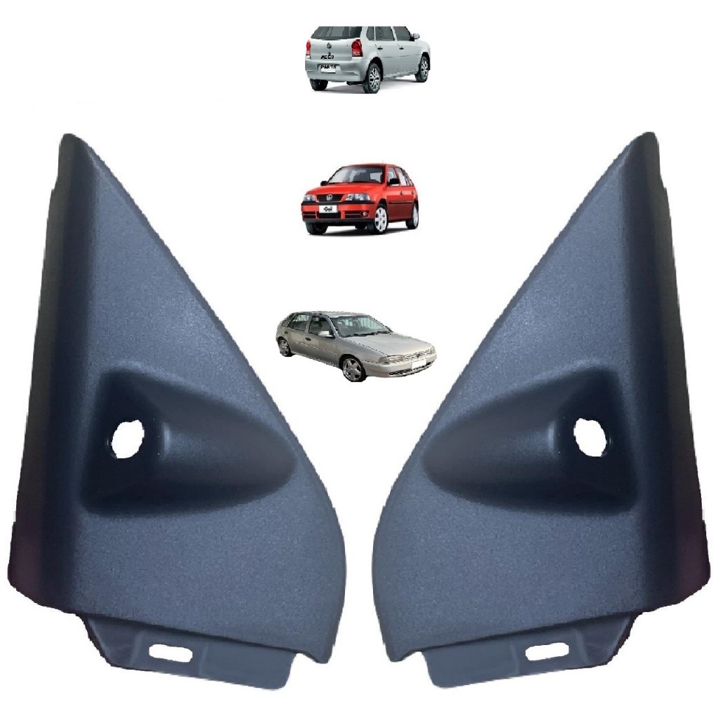 Par Acabamento Interno Retrovisor Gol G2 G3 G4 4portas Com Furo Controle Remoto