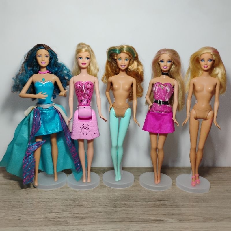 Lote 5 Bonecas Barbìe de Filmes Mattel Originais para Restauro Sucatas