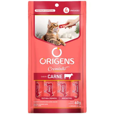 Petisco Origens Creminho Gato Carne 60 gr