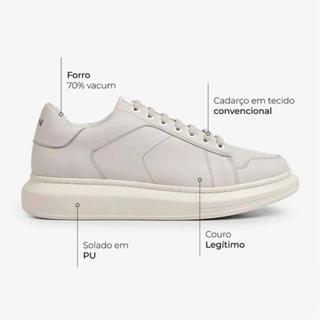 Tênis Casual Masculino Couro Ferracini Solado Flat Básico Elegante Impulse Original 7613-570C em Oferta na Shopee