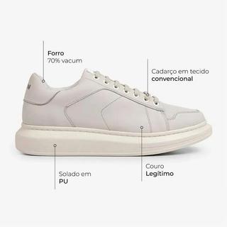 Tênis Casual Masculino Couro Ferracini Solado Flat Básico Elegante Impulse Original 7613-570C