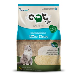 Areia Higiênica Biodegradável para Gatos - Catbio Milho e Mandioca - Ultra Clean - Grãos Mistos em Oferta na Shopee