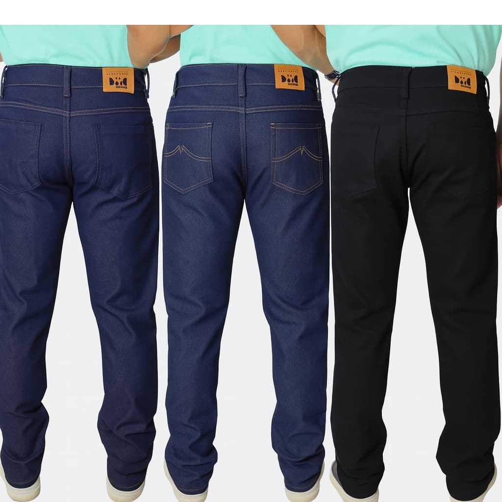 Calça Jeans Masculina Escura Tradicional Para Trabalho Reta Serviço com Elastano em Oferta na Shopee