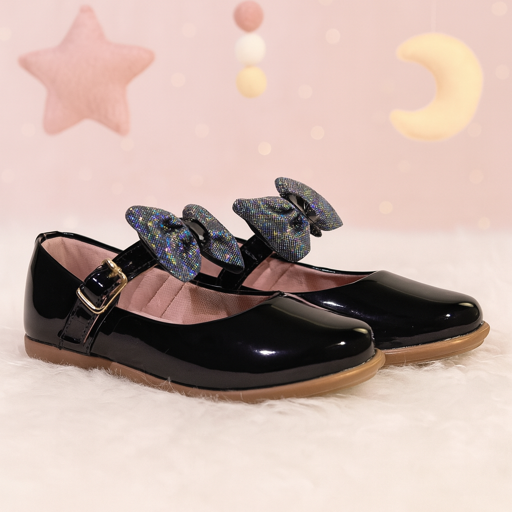 Sapatilha feminina verniz infantil de menina do 20 ao 34 direto da fabrica Preto Branco