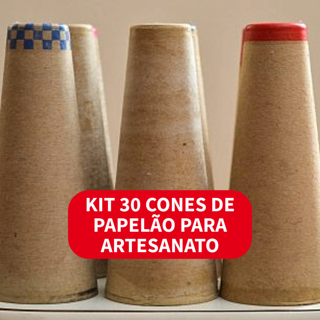 Kits Cones de Papelão Para Artesanato e Tubetinhos - Escolha a Quantidade - Cones/Tubetinhos Vazios Sem linha