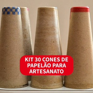 Kits Cones de Papelão Para Artesanato e Tubetinhos - Escolha a Quantidade - Cones/Tubetinhos Vazios Sem linha em Oferta na Shopee
