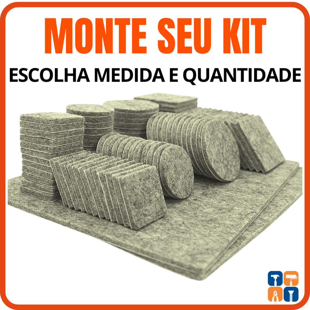 Protetor Pé de Cadeira Mesa Feltro Adesivo Quadrado Redondo para Pés de Móveis 20x20 25x25 2cm 2,5cm em Oferta na Shopee