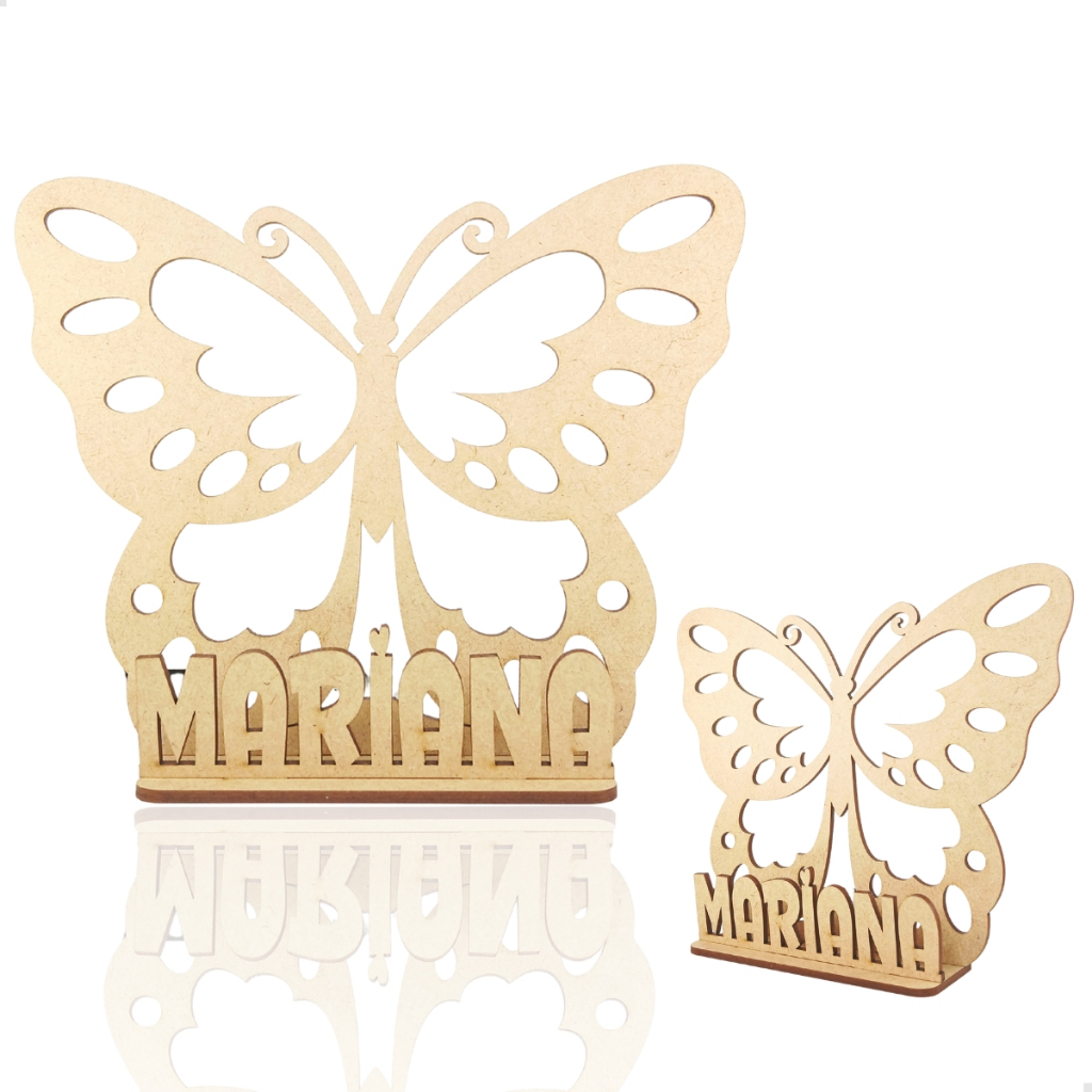 6 Uni. Centro de Mesa Borboleta Personalizada Com Nome Mdf Enfeite Para Aniversário Eventos 15 anos