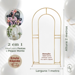 Painel Arco Estrutura Romano Duplo Portal Janela Desmontável 2x1 para Decoração Festas Pegue Monte em Oferta na Shopee