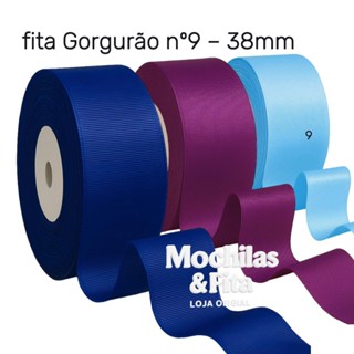 Fita Gorgurão Nº 9 – 38mm Largura para Laços | 10m 20m 30m Variadas Cores em Oferta na Shopee