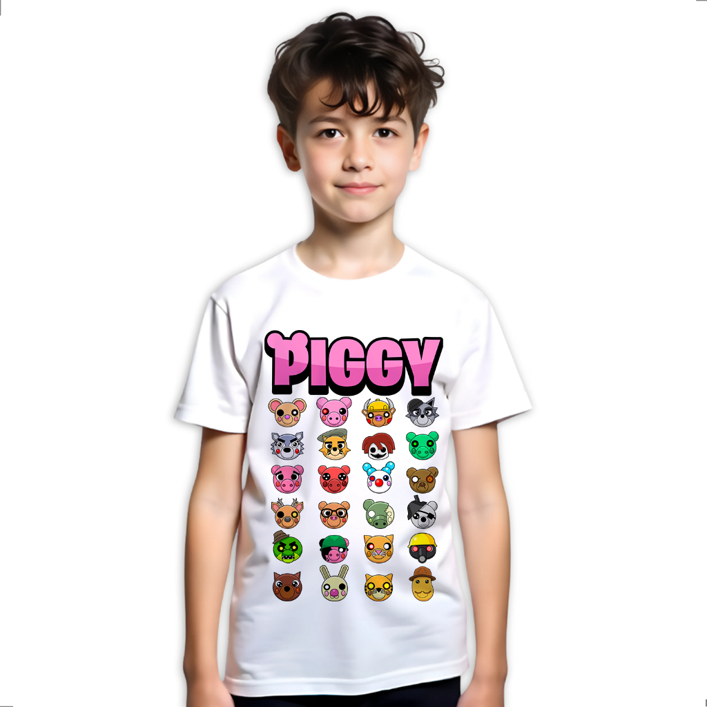 Camiseta Infantil Piggy Roblox Jogo Game Authentic LK391