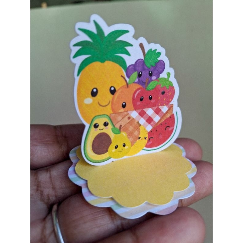 kit apliques 3D  em pé Frutinhas - Lembrancinhas - Caixinhas Personalizadas - Papelaria Personalizada