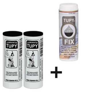 Kit Linha Tupy 2 Corantes Preto + 1 Fixador Tupy Fix para Tingir Roupa em Oferta na Shopee