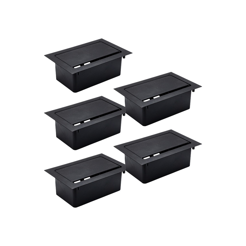 5 Peças Caixa De Tomada Embutir Mesa 4 Tomada Rede Cx Vazia 4P