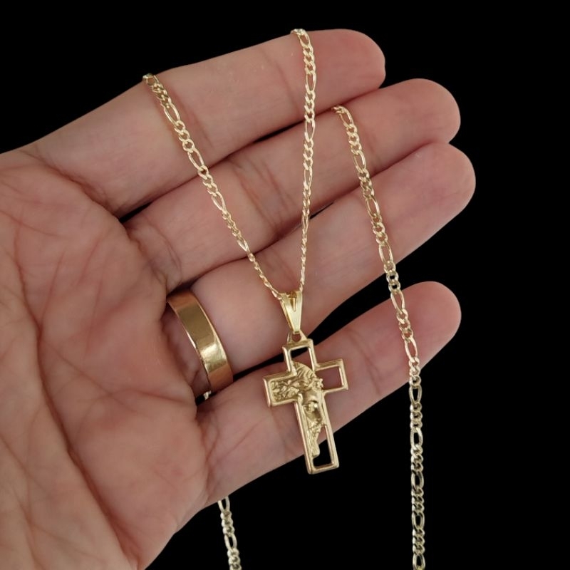 Cordão 100% Moeda Antiga Elo 3 por 1 2,4mm com Pingente Corrente Masculino Homens em Oferta na Shopee