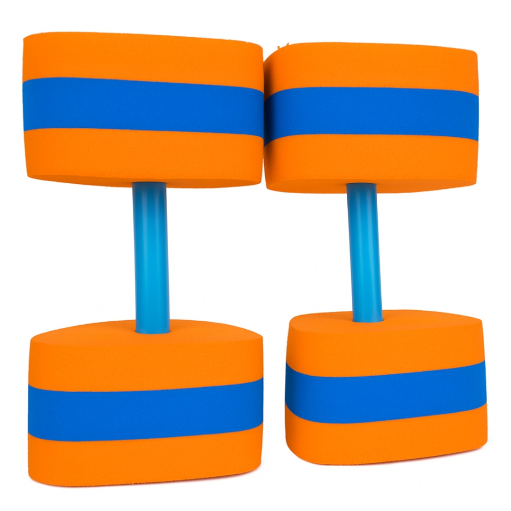 Par de Halter Hidroginástica Laranja/Azul G (5 a 7Kgs) / Par