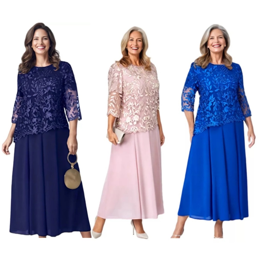 Vestido Senhora 60 anos de Casamento em Oferta Shopee 2025 - Main Image