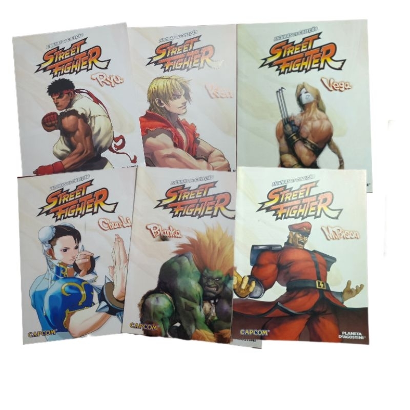 revista fascículo poster street fighter planeta deagostini capcom ryu Ken chun li blanka vega bison gamer geek anime