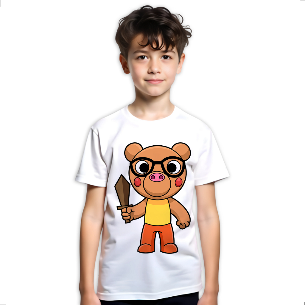 Camiseta Infantil Piggy Roblox Jogo Game Authentic LK404