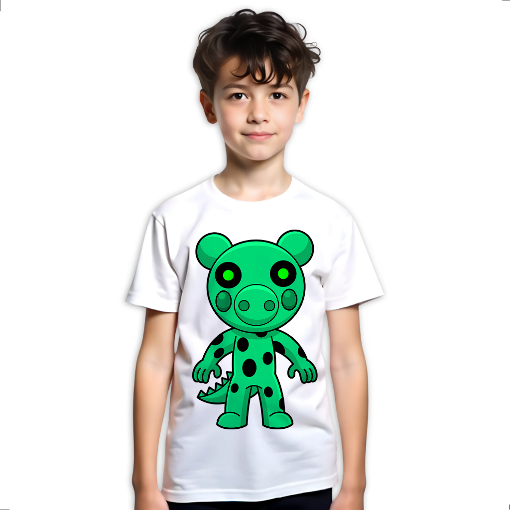 Camiseta Infantil Piggy Roblox Jogo Game Authentic LK405