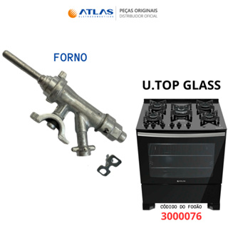 RAMAL REGISTRO CAVALETE  FORNO ORIGINAL FOGÃO ATLAS U.TOP GLASS  4 E 5 BOCAS ENVIO IMEDIATO FULL em Oferta na Shopee
