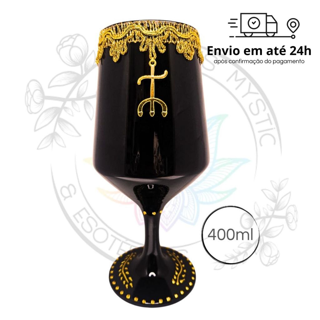 Taça Pomba Gira Dama da Noite Super Luxo 400ml – Umbanda Candomblé Orixás