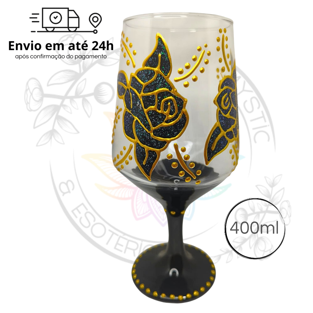Taça Pomba Gira Cigana Rosa Negra TR 400ml – Umbanda Candomblé Orixás