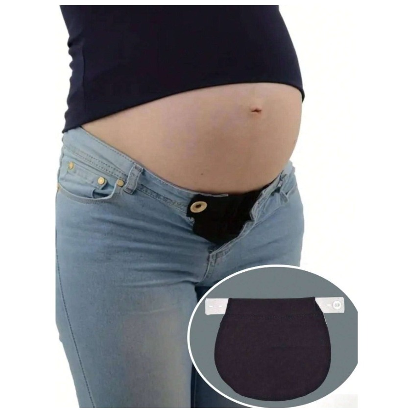 Kit com  Extensores de Calça Gestante Maternidade Extensão De Cintura Tapa Barriga Grávida Suporte De Gravidez