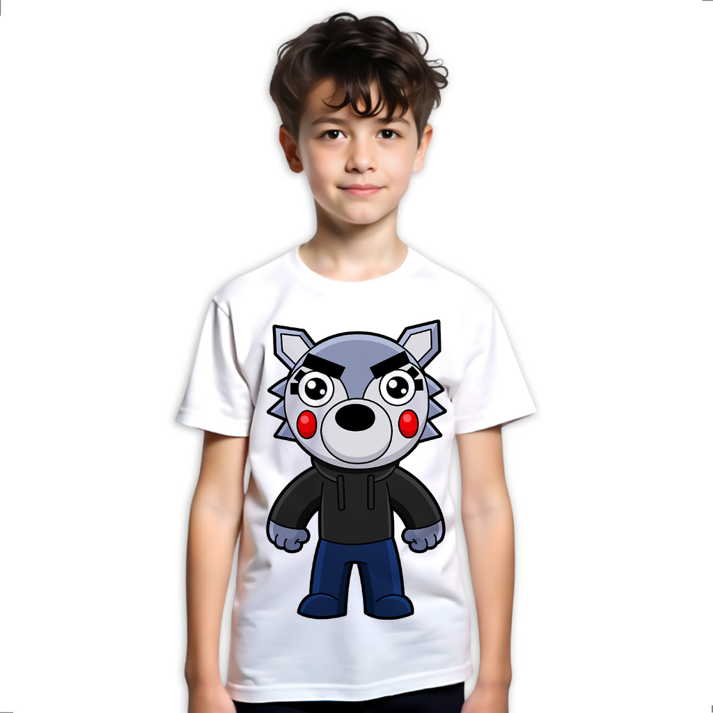 Camiseta Infantil Piggy Roblox Jogo Game Authentic LK409