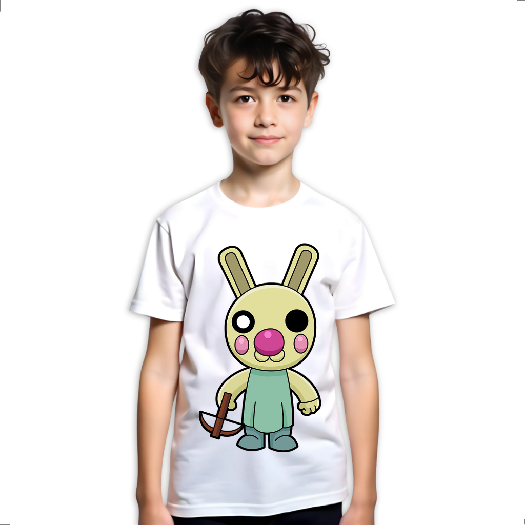 Camiseta Infantil Piggy Roblox Jogo Game Authentic LK411