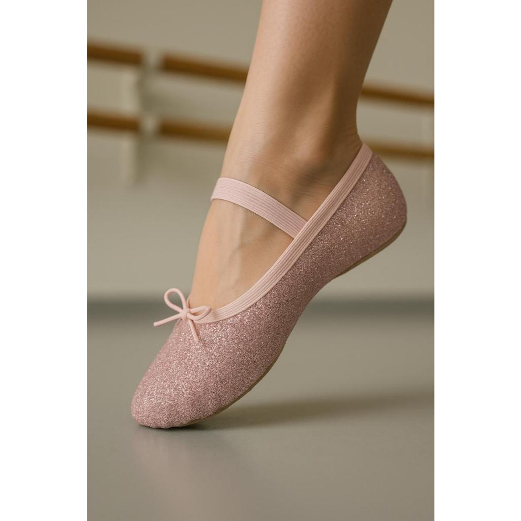 Sapatilha Ballet Infantil com Glitter meia Ponta– Conforto e Brilho para Pequenas Bailarinas!