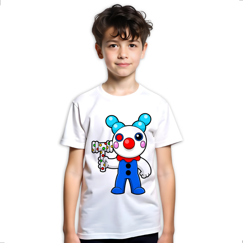 Camiseta Infantil Piggy Roblox Jogo Game Authentic LK413