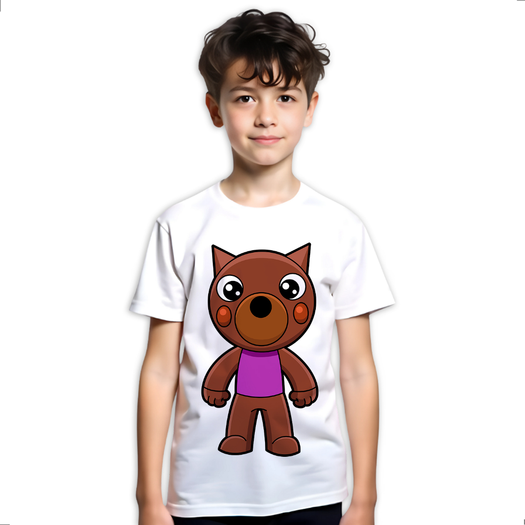Camiseta Infantil Piggy Roblox Jogo Game Authentic LK416