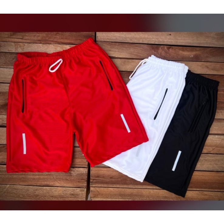 Kit 3 Shorts Bermuda Dry Fit Esportiva Treino Com Ziper no Bolso Modelo 2025