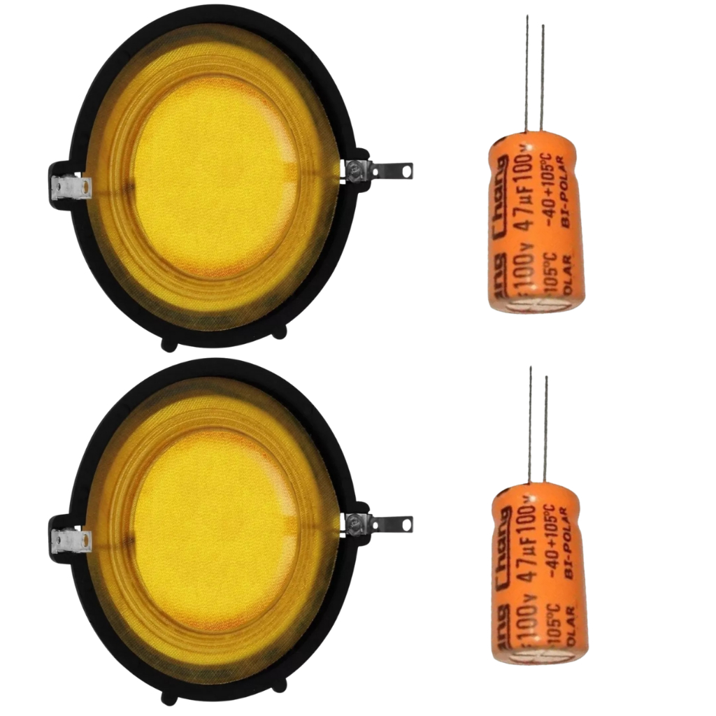 2 Reparo Para Corneta Driver D200 Com Capacitor De Driver Som automotivo Som Residencial e Caixa Trio