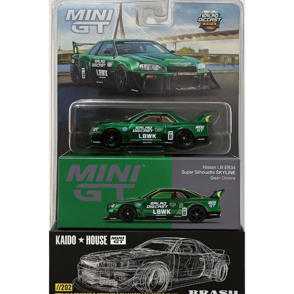 KIT com as 2 Miniaturas ( 1 MINI GT e 1 KAIDO HOUSE Oficiais do Evento • Salão Diecast 2025 • Edição Limitada