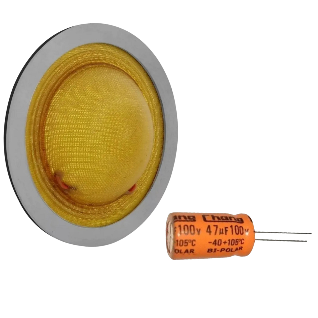 1 Reparo Para Corneta D250 Modelo Antigo Musical Reparo De Driver D250 + Capacitor Som Automotivo