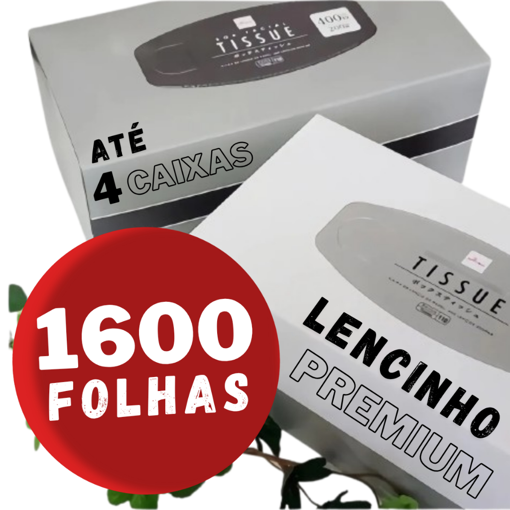 Lenço de Papel Dupla até 4 Caixas 1600 Folhas Camada Premium Lencinho de Nariz Descartável
