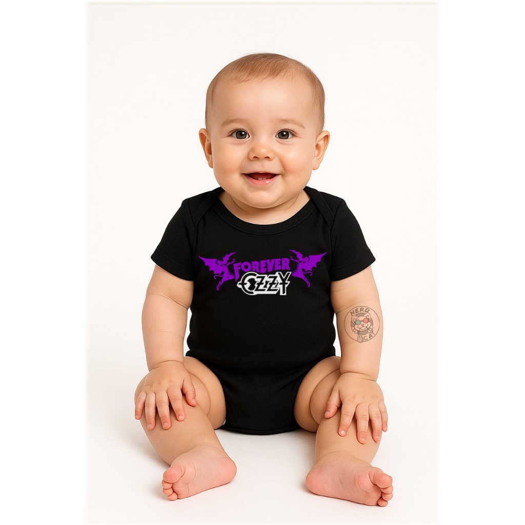 body bebe baby bori cute ozzy osbourne rip homenagem black sabbath rock heavy metal pai do rock lenda legado prince