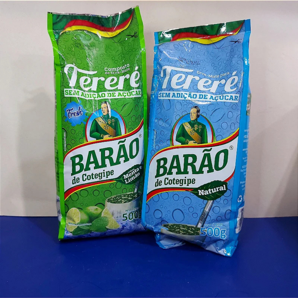 Tereré Barão de Cotegipe Abacaxi Hortelão  Natural Menta e Limão  embalagem com 500G