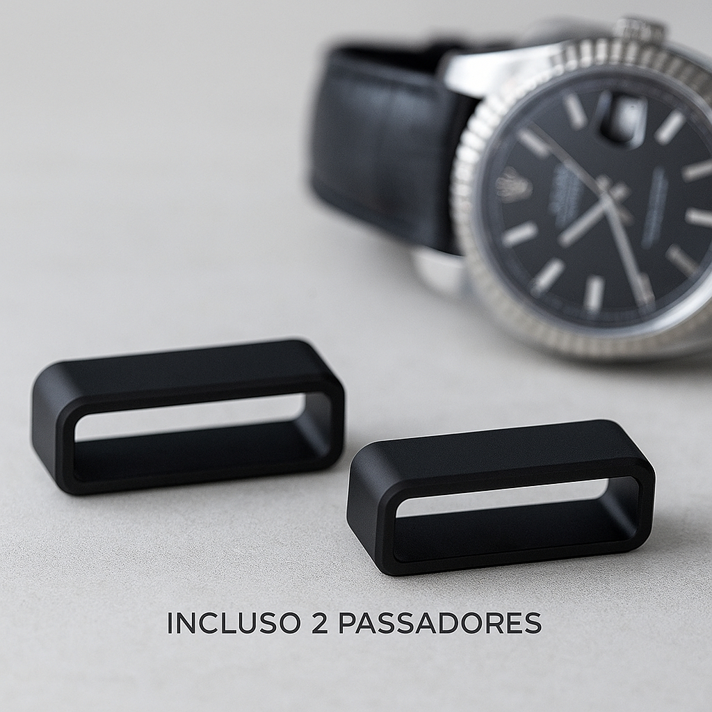 2 Passante de Pulseira de Silicone Passador de 16-30mm