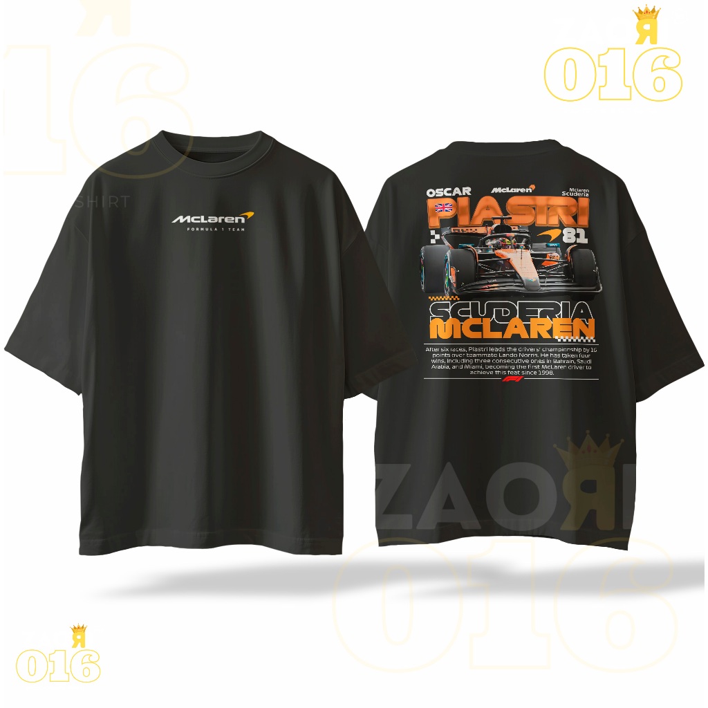 Camiseta McLaren F1 Oscar Piastri 81 Streetwear Racing 100% Algodão  Unissex Premium Oversized em Oferta na Shopee